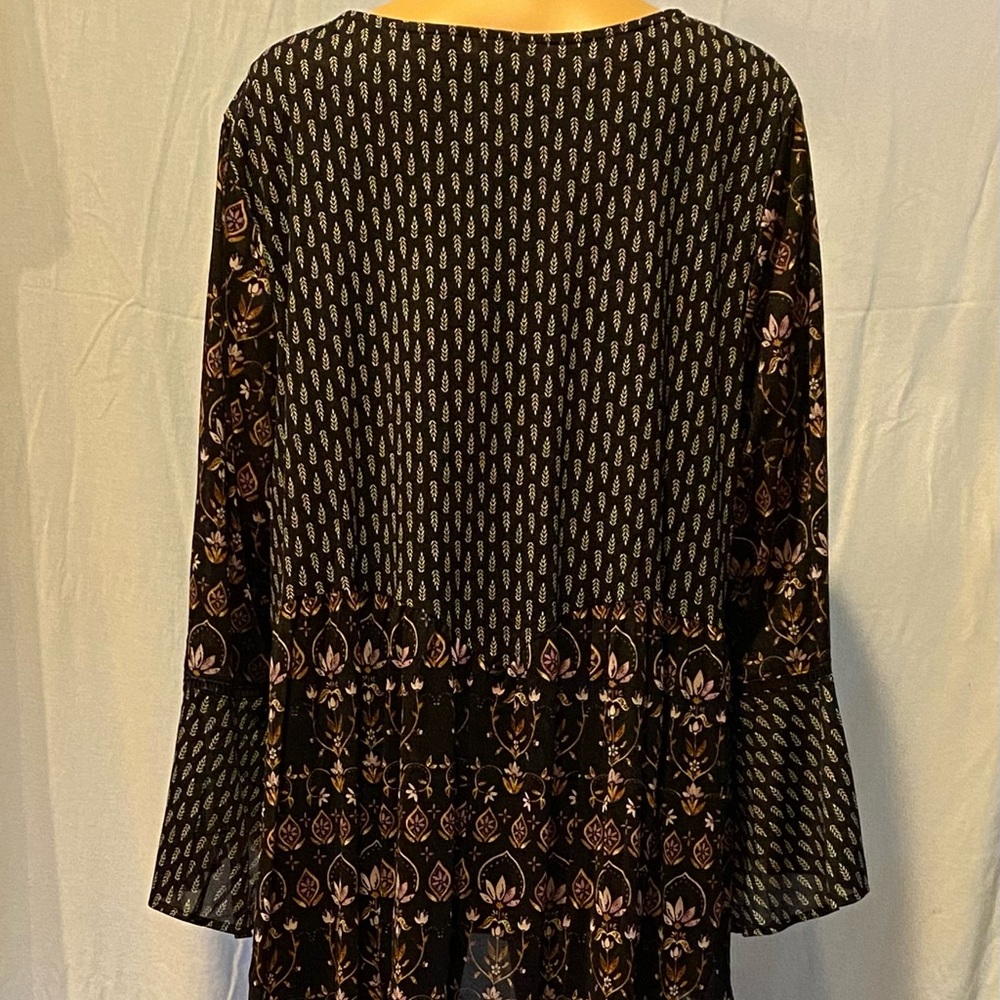 Style & Co Peasant Blouse Luxe Fantasy 3X